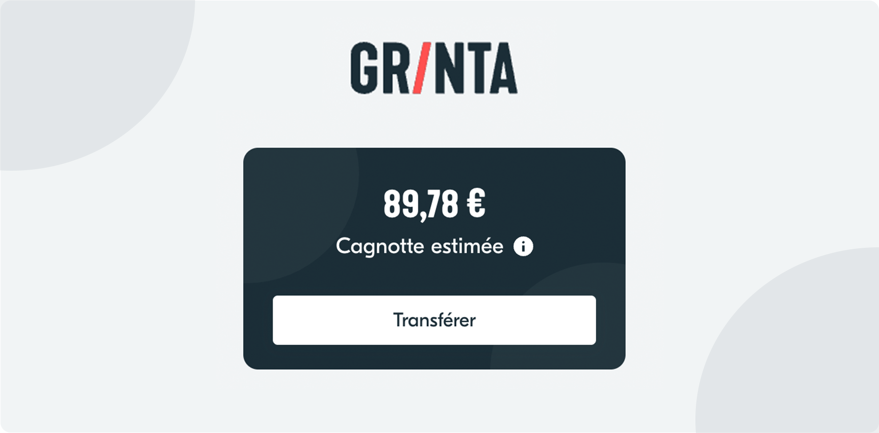 Capture d’écran de la cagnotte Grinta d’un club