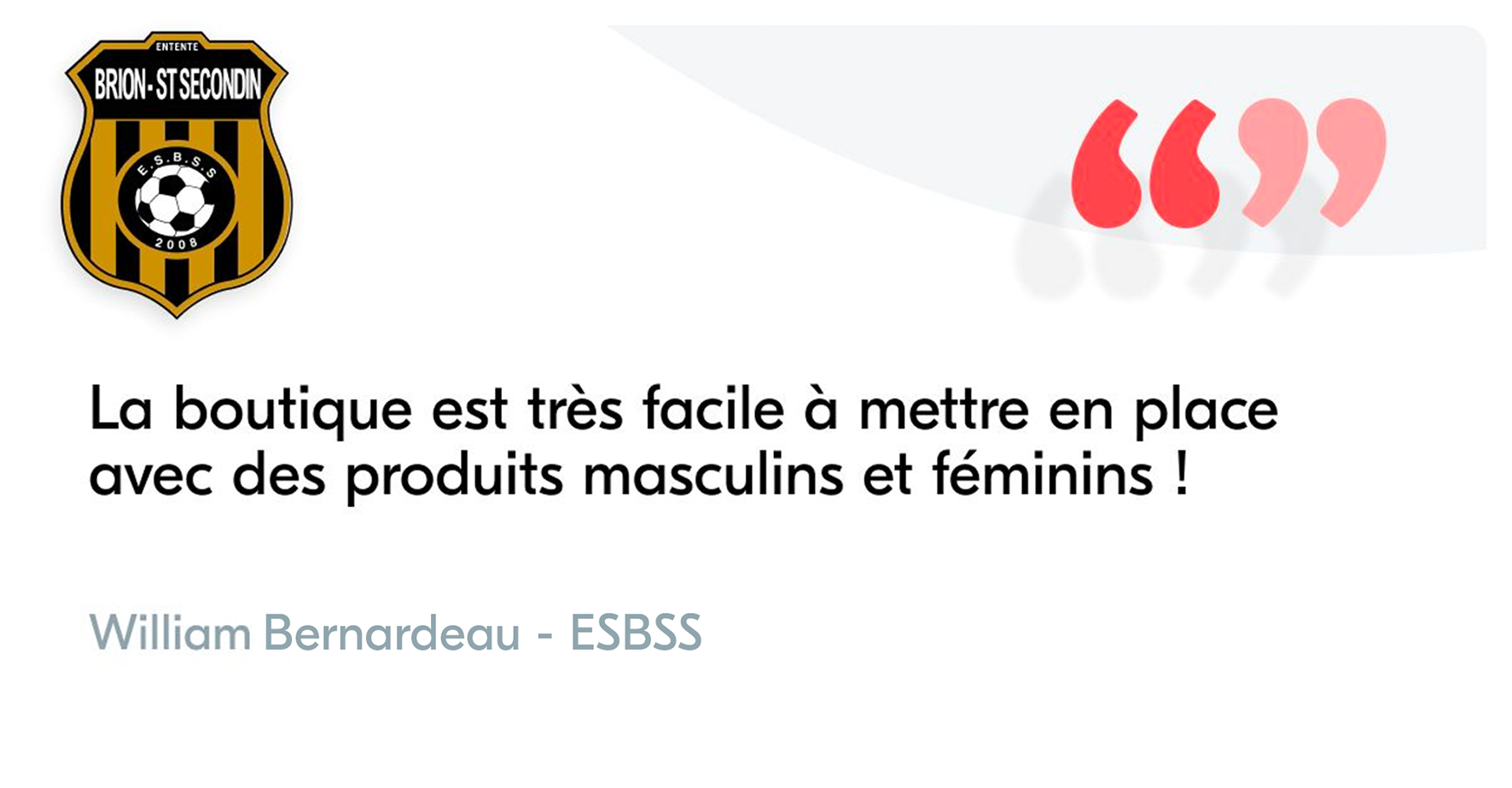 Témoignage de William Bernardeau sur la simplicité de mise en ligne de la boutique du club