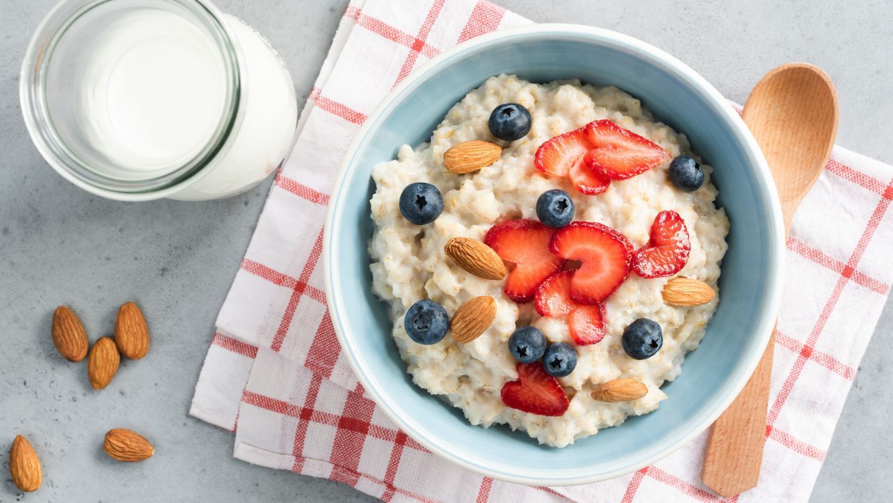 Bowl of Oatmeal with A Spoon