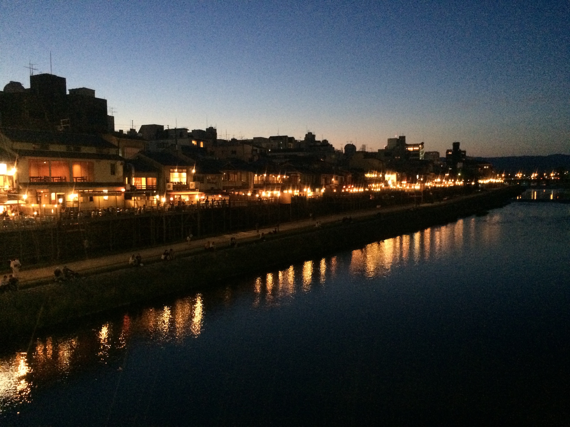 Nightime on the Kamo river