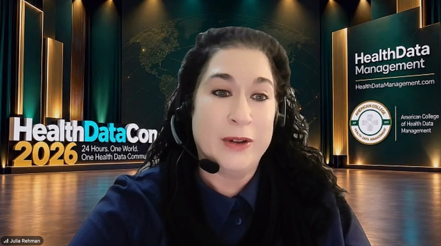 Julia Rehman co-presenting at HealthDataCon 2026.