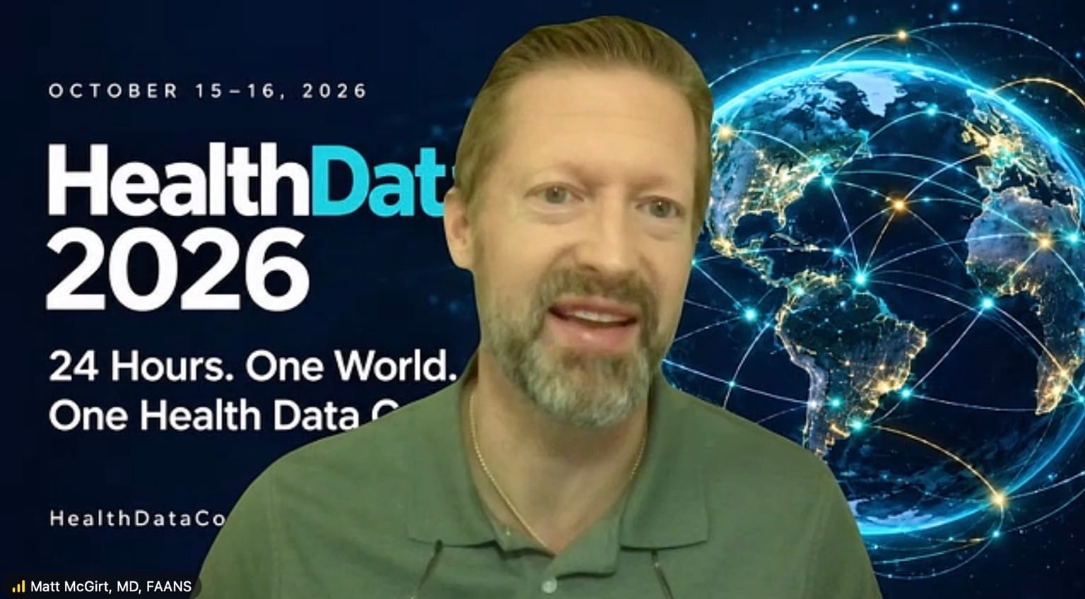 Matt McGirt speaking at HealthDataCon 2026.