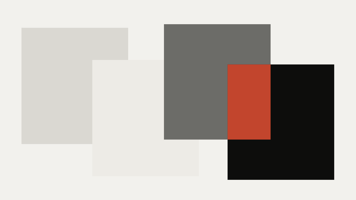 Four decisions overlapping out of step, an abstract cut-paper illustration for the article “Design an AI Strategy That Survives Contact With Reality”