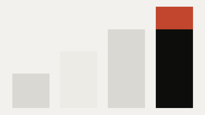Four gates rising, the fourth capped in vermilion, an abstract cut-paper illustration for the article “Execution Is Where AI Strategy Becomes Real”