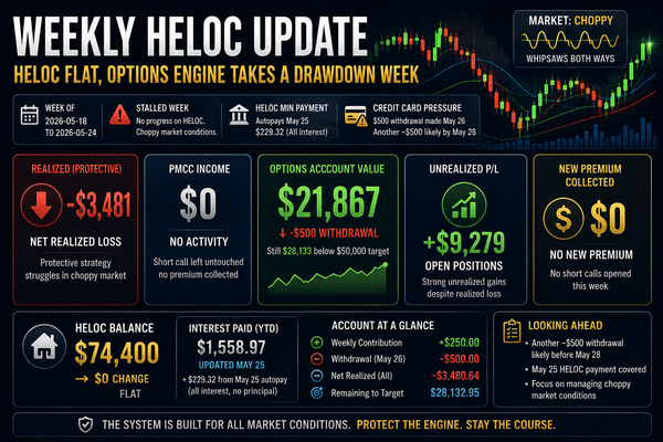 Weekly HELOC Update: HELOC Flat, Options Engine Takes a Drawdown Week