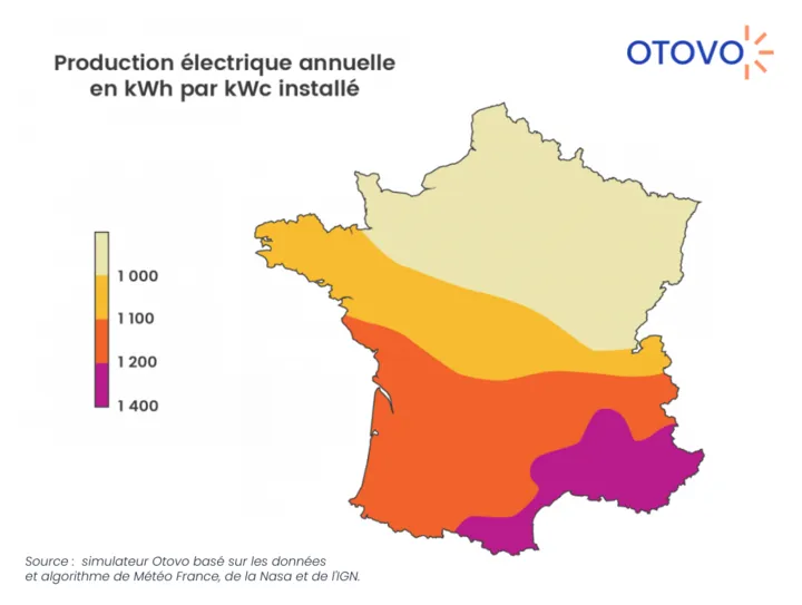 carte production photovoltaïque