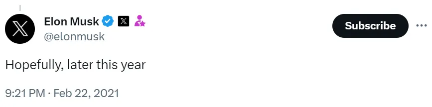 tweet elon musk solaire