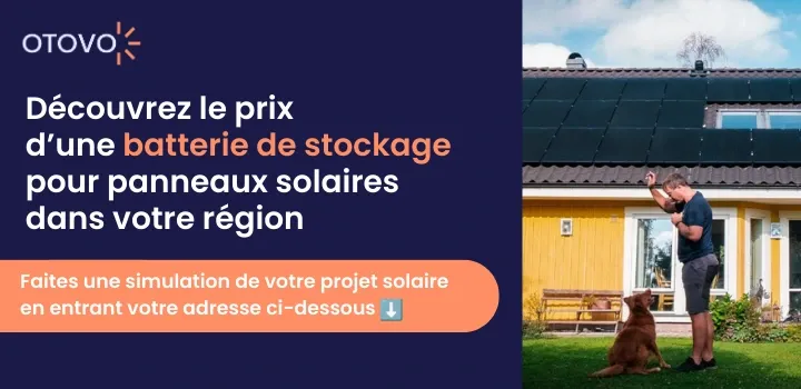 bouton prix d'une batterie de stockage