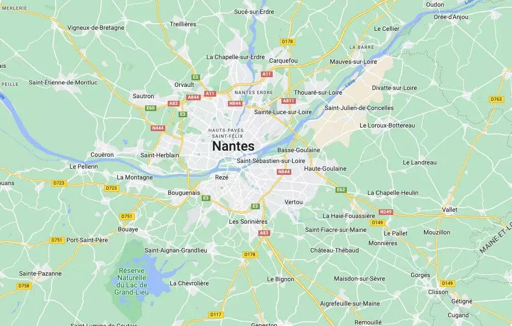 carte ville de nantes