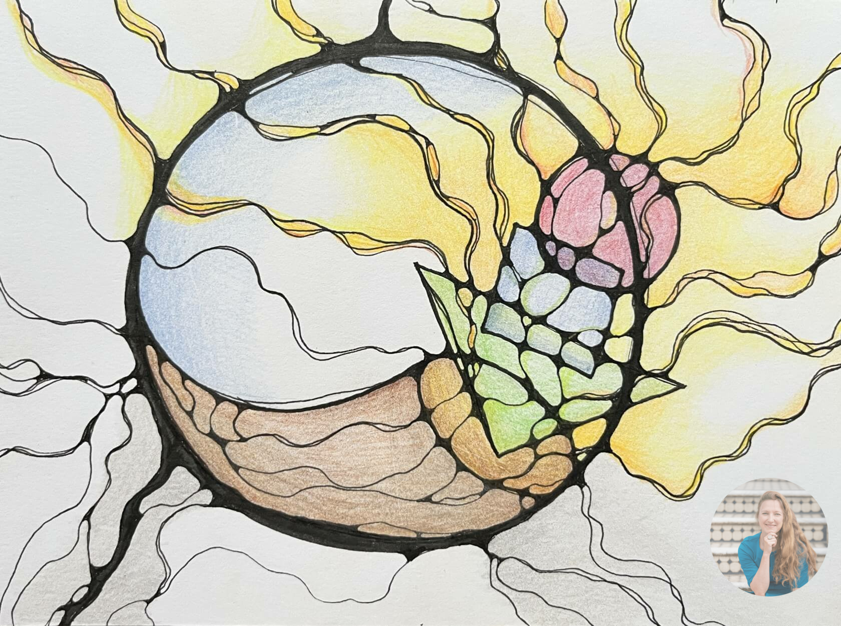 ‘Horn of Plenty’ - NeuroSketching drawing by Margarita Steinberg