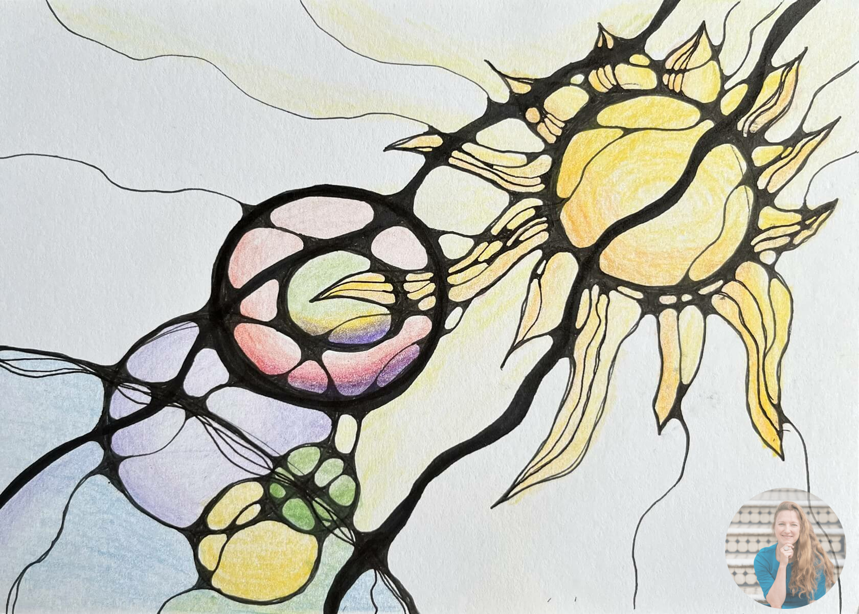 ‘Healing my Downcast self’ - NeuroGraphica drawing by Margarita Steinberg