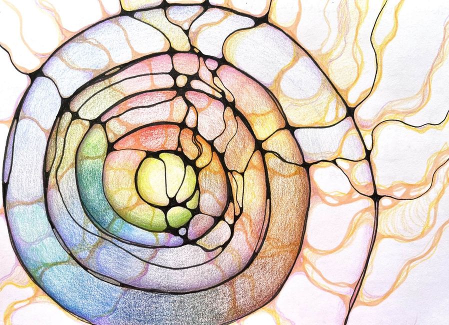 NeuroGraphica drawing 'The Spiral Never Repeats Itself' by Margarita Steinberg (2024)