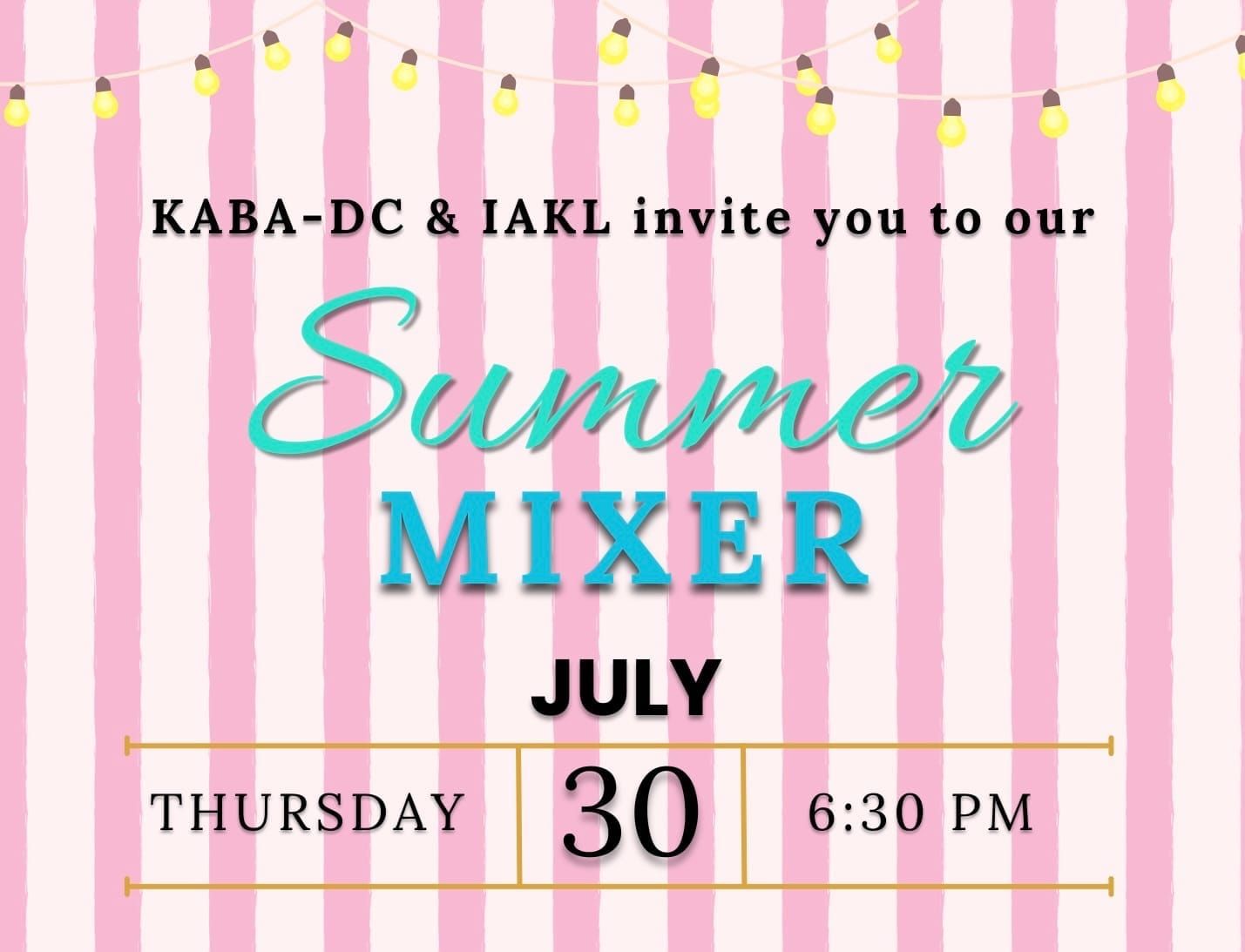 [RSVP] KABA-DC & IAKL Summer Happy Hour!