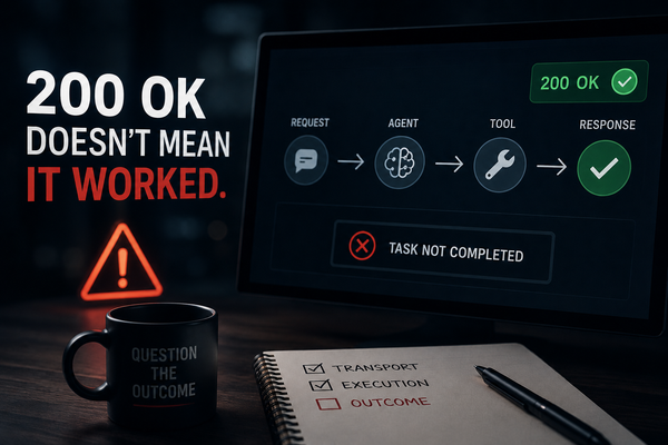 Your AI Agent Returned a 200. That Doesn't Mean It Worked.