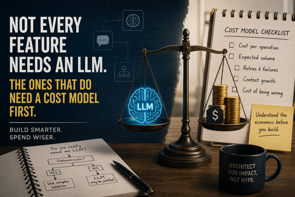 Not Every Feature Needs an LLM. The Ones That Do Need a Cost Model First.
