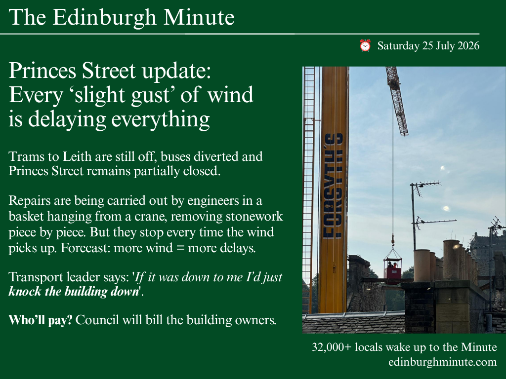 Princes Street update: Every 'slight gust' of wind is delaying everything