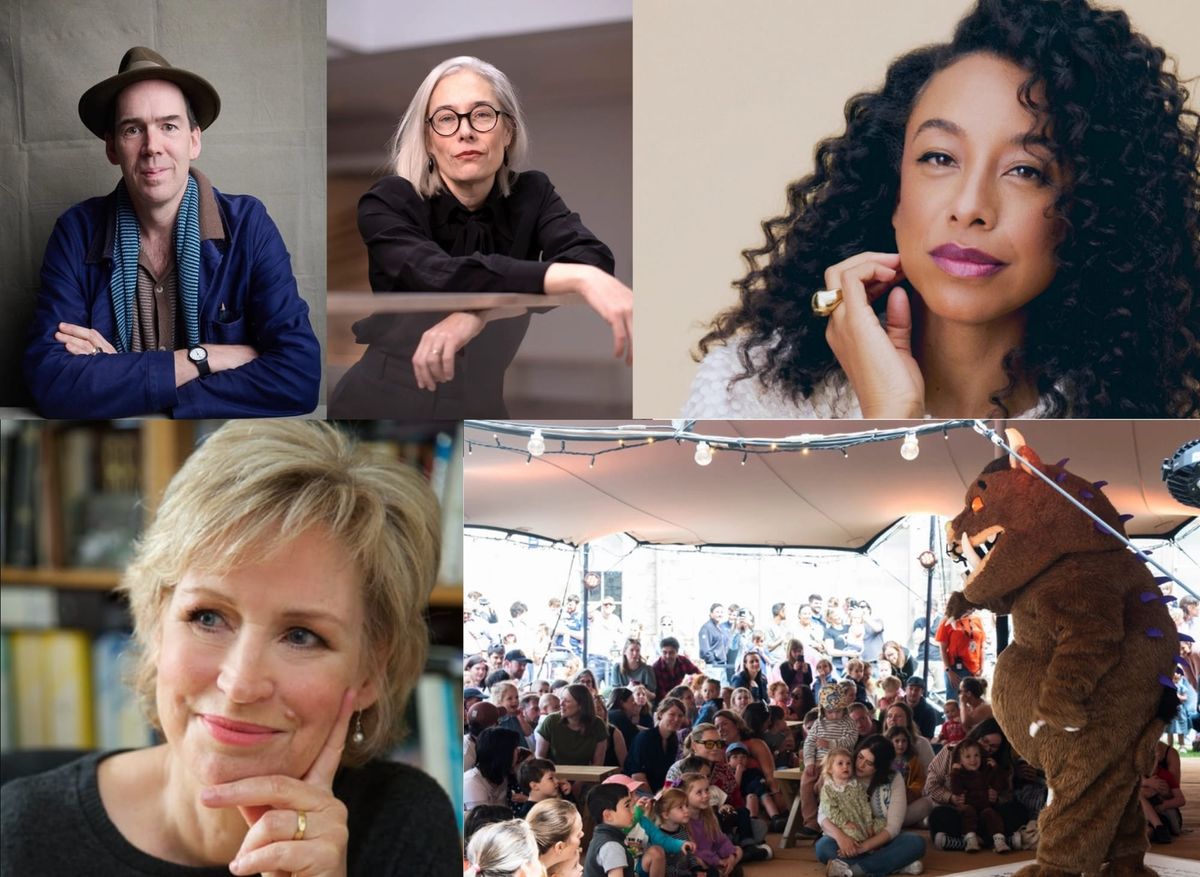 A collage of images of performers. 