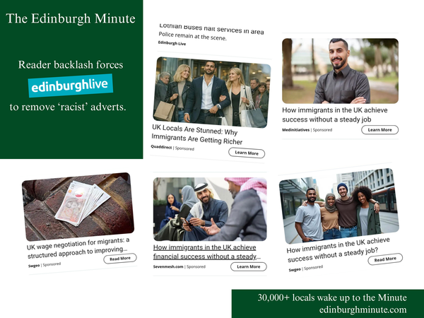 Edinburgh Live removes ‘racist’ ads after reader backlash