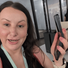 an animated image of a person closing the Galaxy Z Flip 7 FE shut