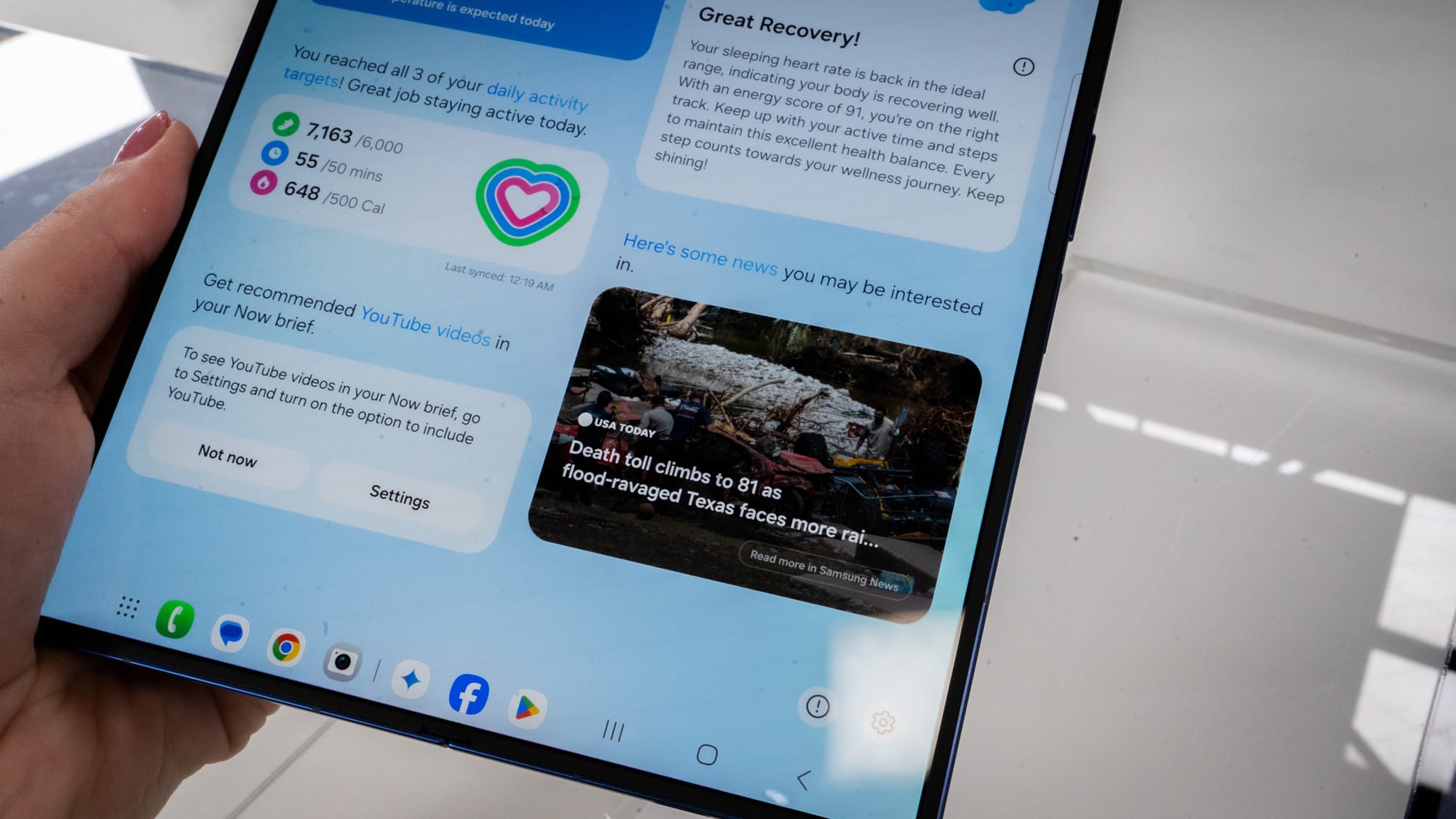 A photo of another bad headline about deaths in a flood