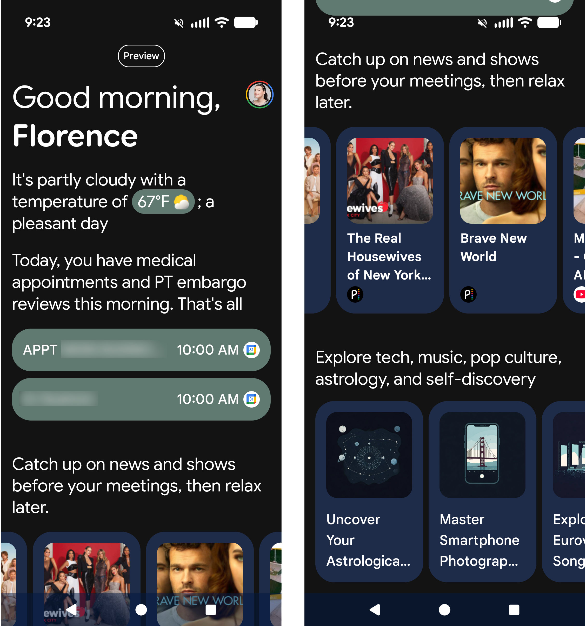 screenshot of Daily Hub