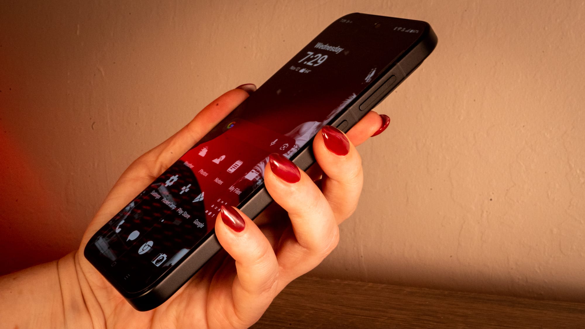 a photo of the oneplus 15 in a hand