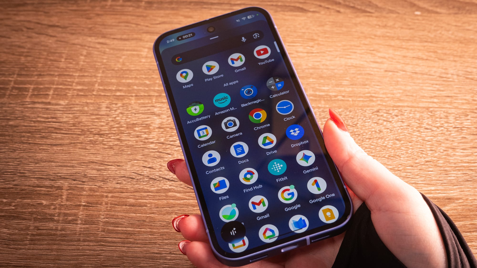 A photo of the Pixel 10a in a person's hand