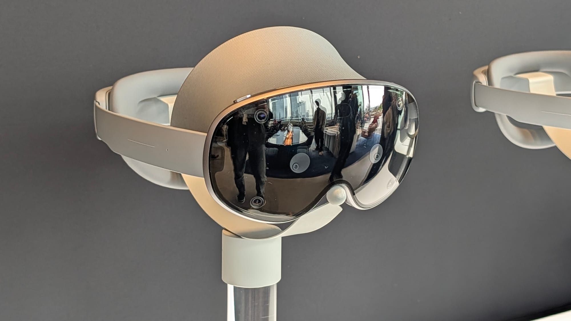 A photo of the Galaxy XR headset