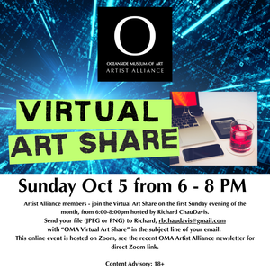 Virtual Art Share, Sunday 10-5-2025, 6-8pm
