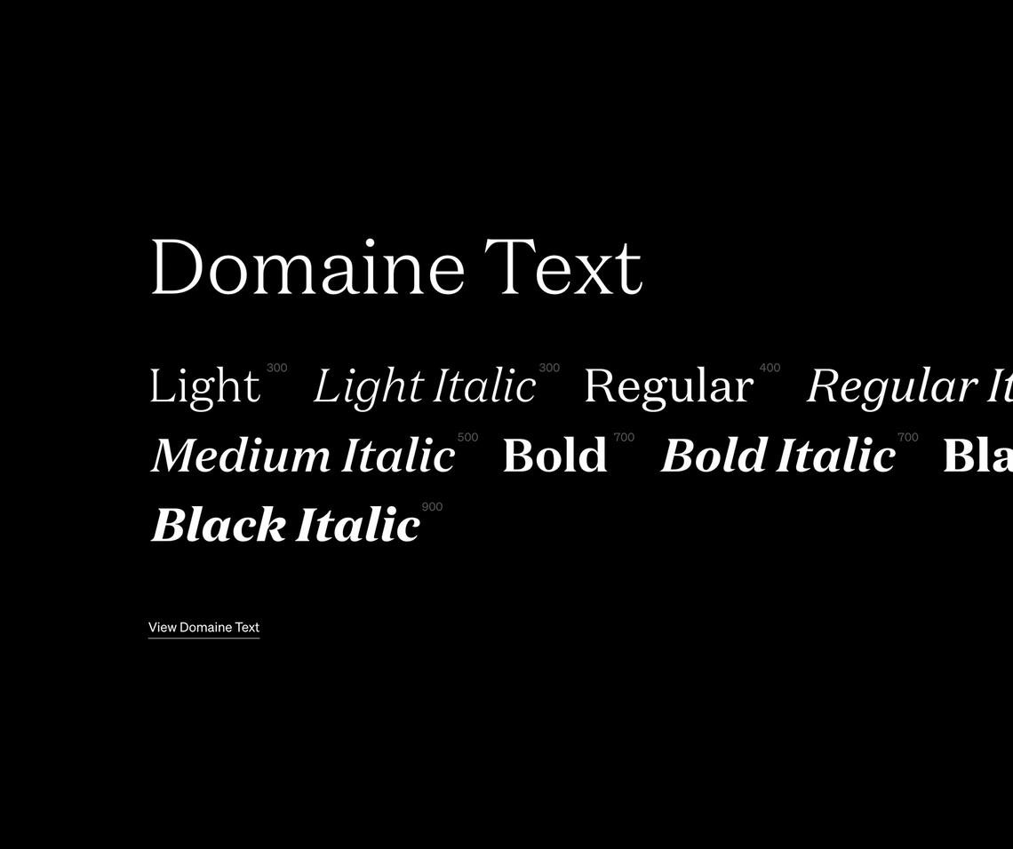 Domaine font