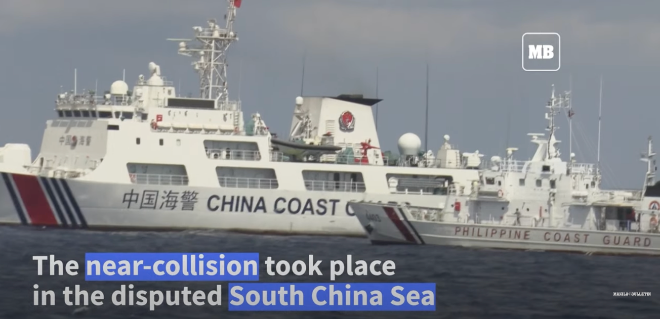 Tàu Trung Quốc chận không cho tàu cảnh sát biển Phi Luật Tân vào bãi cạn Subi, xém đụng nhau