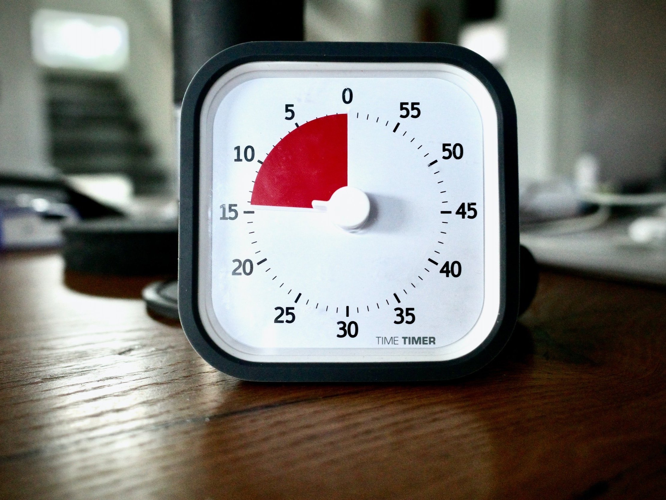 A timer displays the remaining minutes.