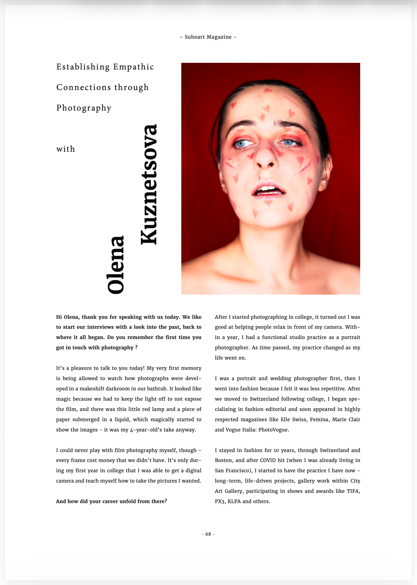Interview for Suboart Magazine