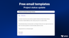 Email template for project status update