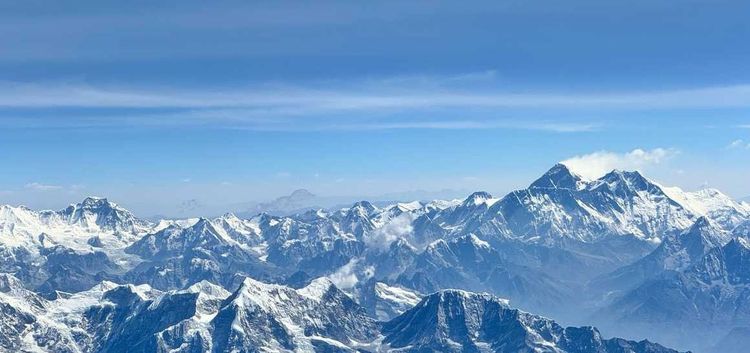 Cold, snowy mountains, crisp air