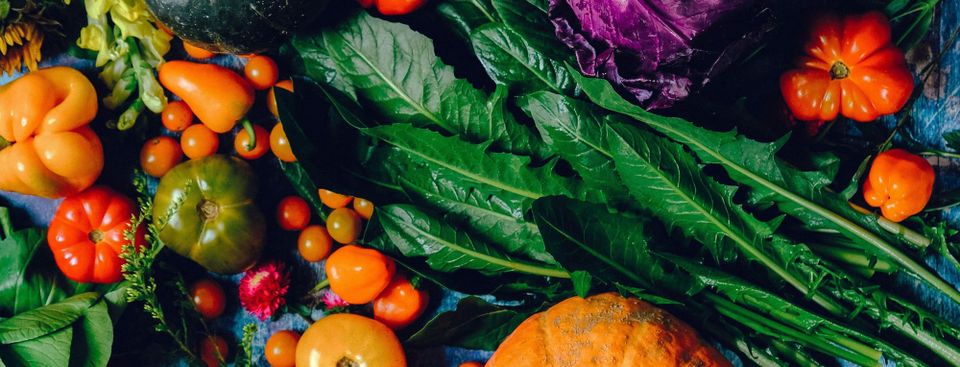 A spread of fresh vegetables.