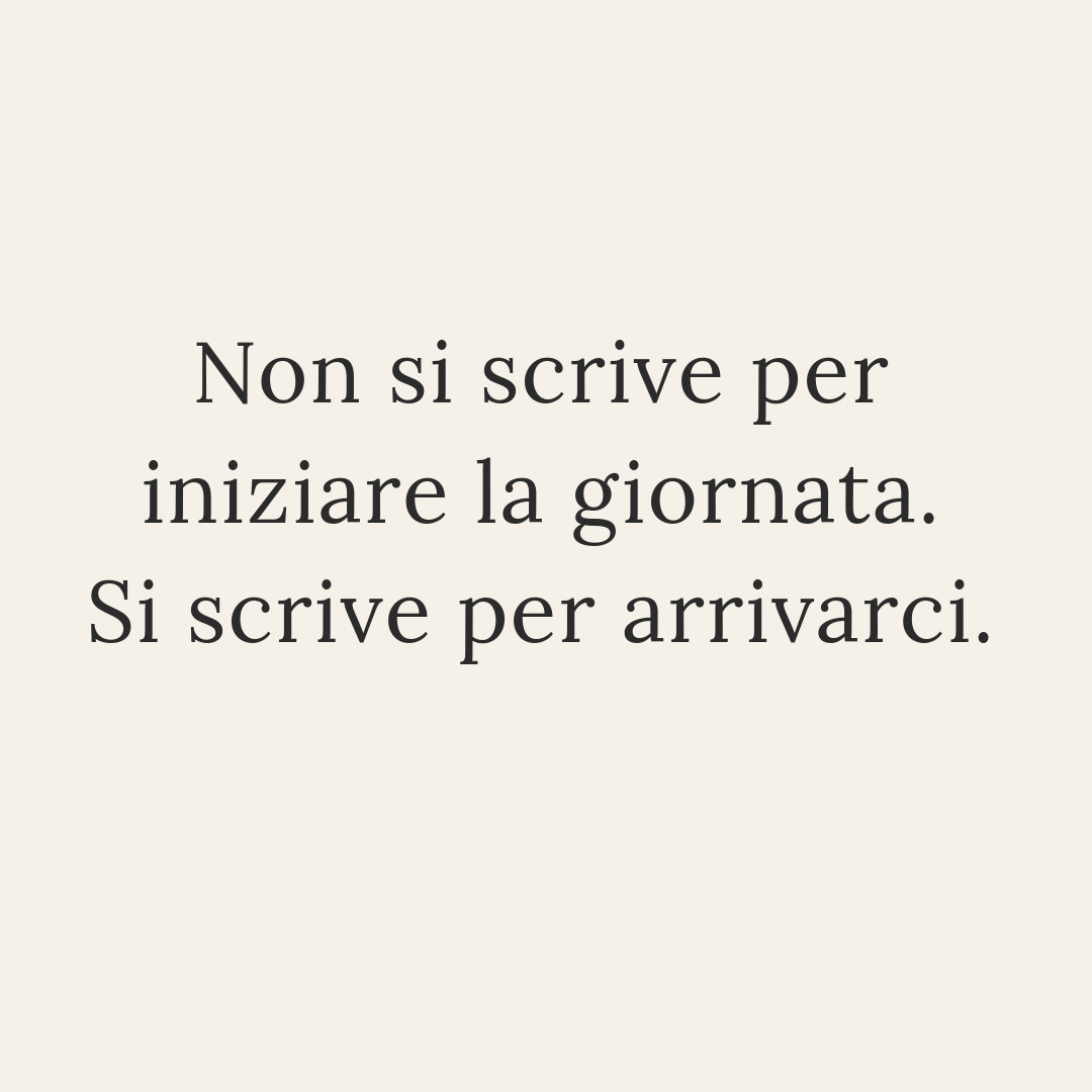 Il rituale della pagina del mattino