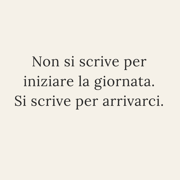 Il rituale della pagina del mattino
