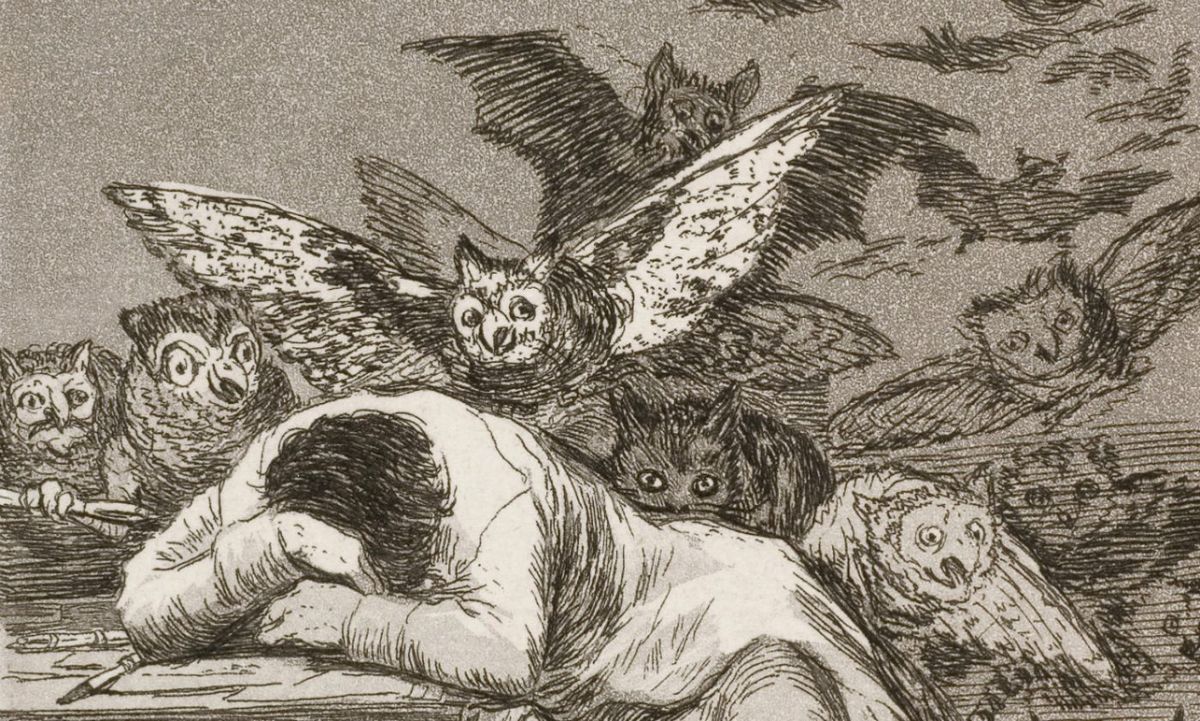 "Aklın Uykusu Canavarlar Doğurur", Francisco Goya, 1799.