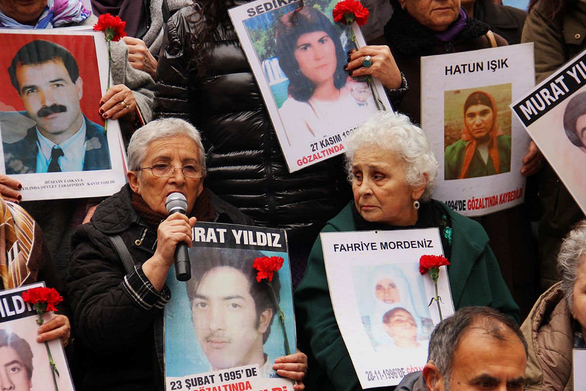 Gözaltında kaybedilen Murat Yıldız’ın annesi Hanife Yıldız. 24 Şubat 2018. Fotoğraf: Gül Gündüz, Sendika.Org