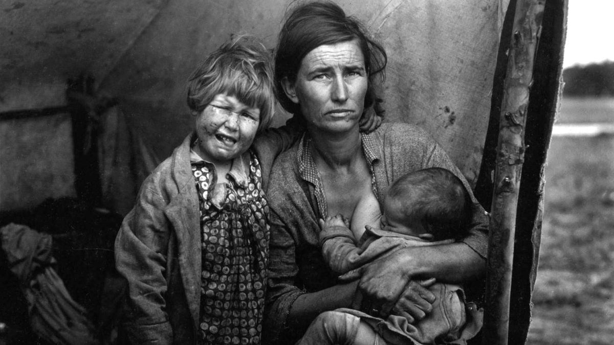 "Göçmen Anne", Nipomo, California, 1936. Fotoğraf: Dorothea Lange.