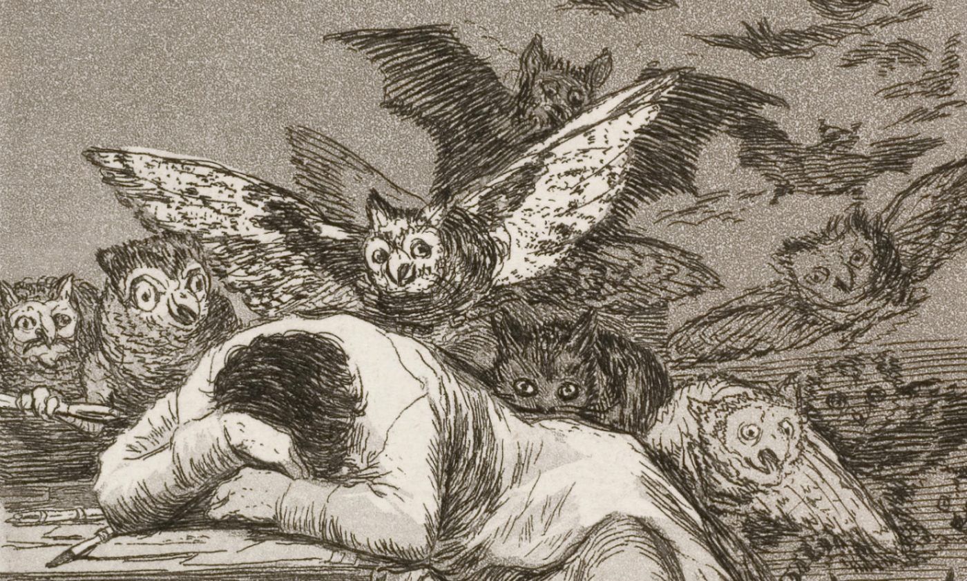 "Aklın Uykusu Canavarlar Doğurur", Francisco Goya, 1799.