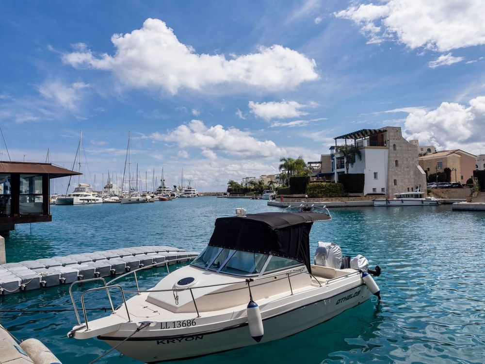The seafront and marina of Limassol, Cyprus
