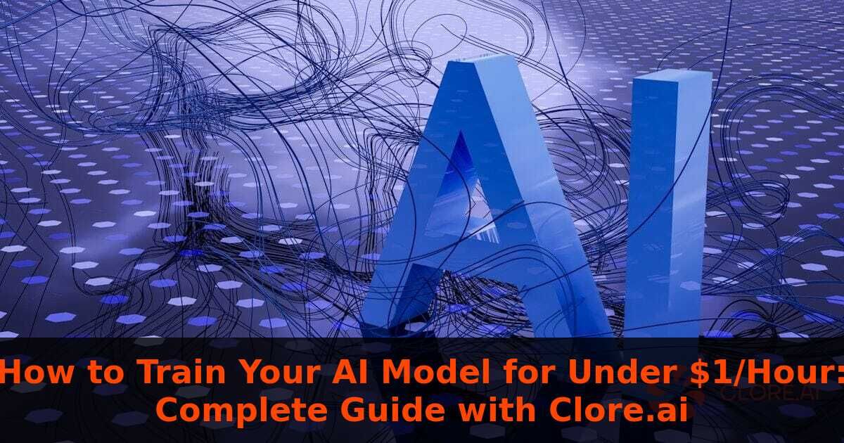 How to Train Your AI Model for Under $1/Hour: Complete Guide with Clore.ai
