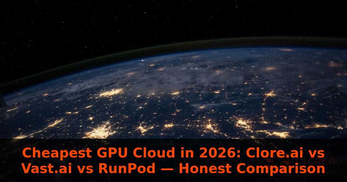 Cheapest GPU Cloud in 2026: Clore.ai vs Vast.ai vs RunPod — Honest Comparison