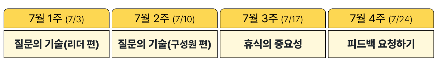 Lemonbase Camp Weekly 2024년 7월 1주차 콘텐츠 예고