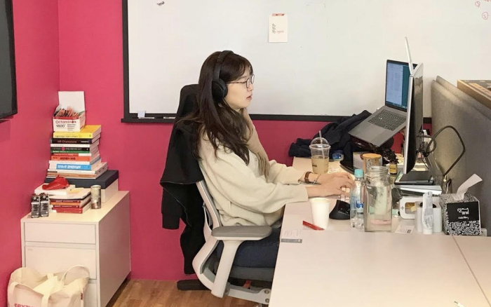 구글 스프레드시트로 평가 세팅하느라 며칠밤 야근하는 유진님 모습