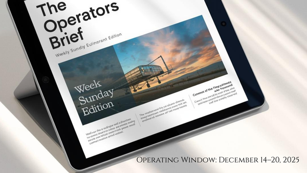 The Operator Brief | Weekly Sunday Edition