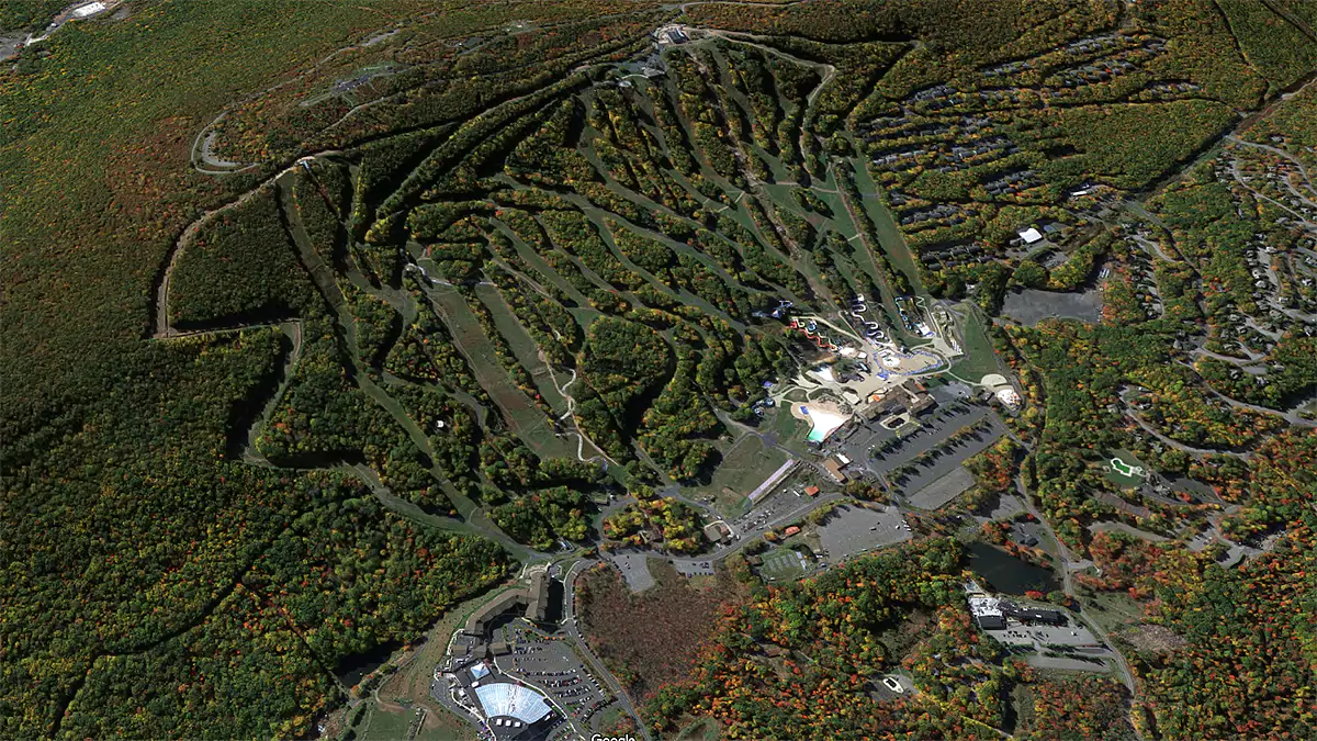 Camelback Resort as seen from Google Maps satellite view.