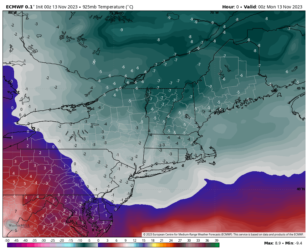 Temperatures start to become marginal today.